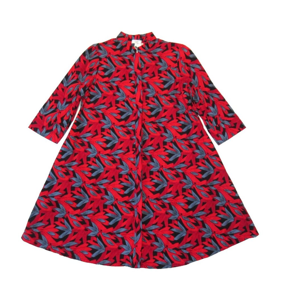 NWT ZURI Kenya Just One Dress in Celosia Cotton Button Down Shirtdress XS